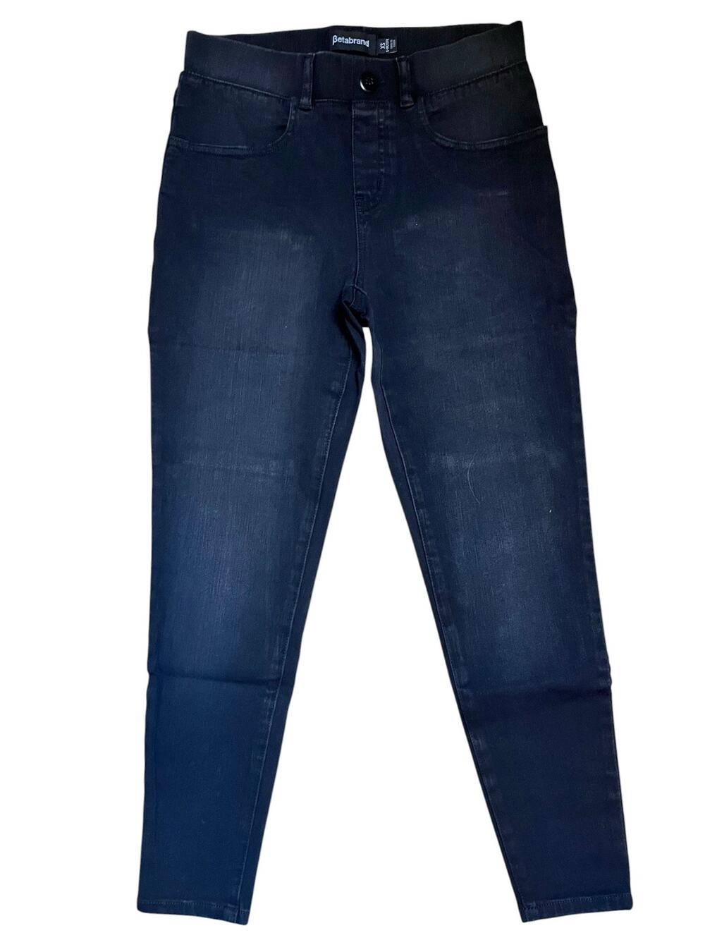 Betabrand Skinny-Leg 4-Pocket Yoga Denim XS Small Petite W1545 Dark Wash